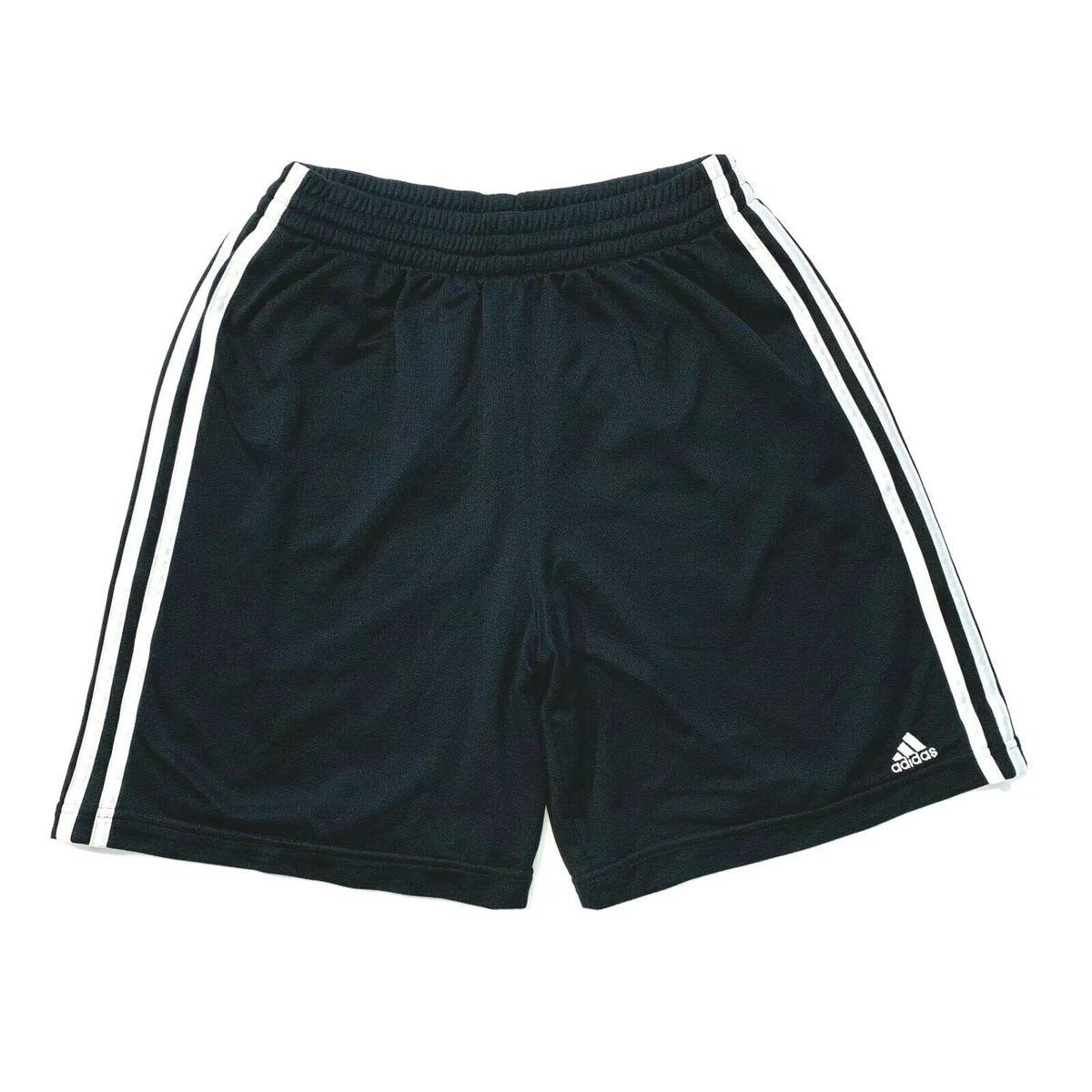 Adidas ClimaCool Athletic Shorts Fully Mesh Lined 3 Stripes Black White XL EUC