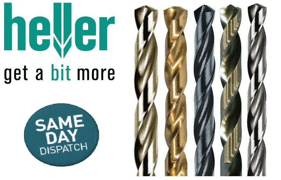 Heller HSS Twist drill bit 1mm 1.2, 2, 2.5, 3, 3.2, 3.5, 4, 5, 6 7 8 all size