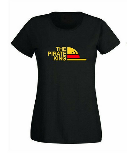 T-SHIRT UNISEXE THE PIRATE KING LUFFY MANGA PIECE ONE LE ROI DES PIRATES CADEAU - Foto 4 di 7