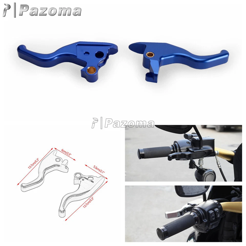Palancas de embrague de freno azules para motocicleta Harley Softail Breakout FXSB 2015-2017 Foto 2 de 4