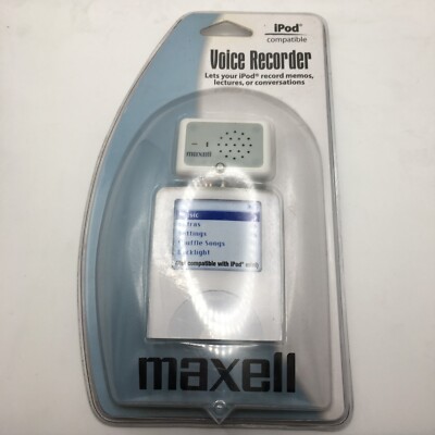 Maxell Voice Recorder For ipod with Dock Connector P-7 191207 New Sealed