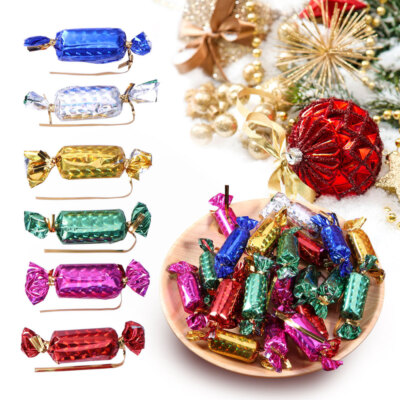 48Pcs Fake Candy Ornaments Foam Hanging Candies for Christmas Tree Decoration
