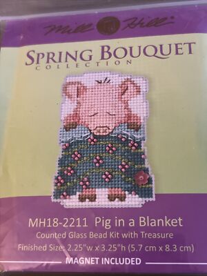 Mill Hill Spring Bouquet Counted X-stitch/Bead Kit - Pig in a Blanket