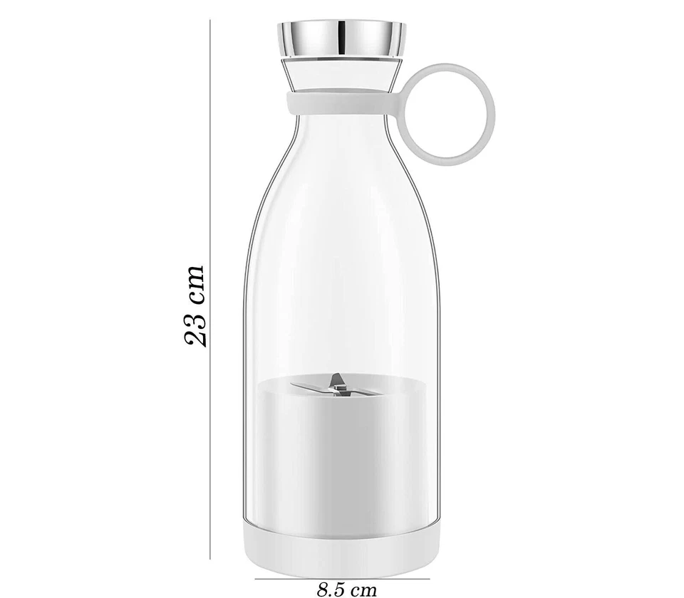 MINI FRULLATORE PORTATILE USB DA VIAGGIO PER SUCCO FRUTTA MIXER FRULLATI 350ML - Immagine 2 di 4