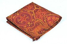 Lord R Colton Masterworks Pocket Square - Ruby Tapestry Silk - 75 Retail New