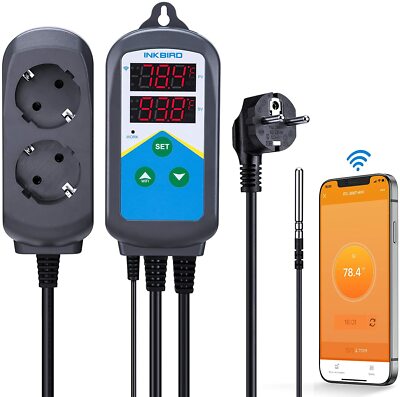 EU Plug Heating Reptiles Thermostat WiFi Inkbird APP Temperature Monitoring Heat