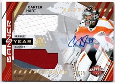 2021-22 SP Game Used Banner Year Jersey Relics Auto CARTER HART BYA-HA #/25 SPGU