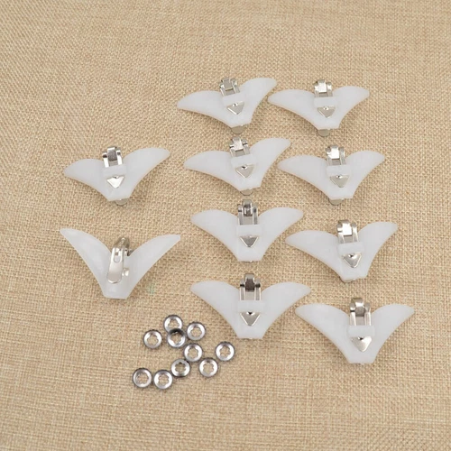 10/20/40 Pack Plastic Triangle Clips For Tie Necktie Clasp Men Accessories NEW - Picture 12 of 28