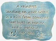 Spiritual mold concrete cement plaster raindrop garden mould 14" x 10" x 3/4"