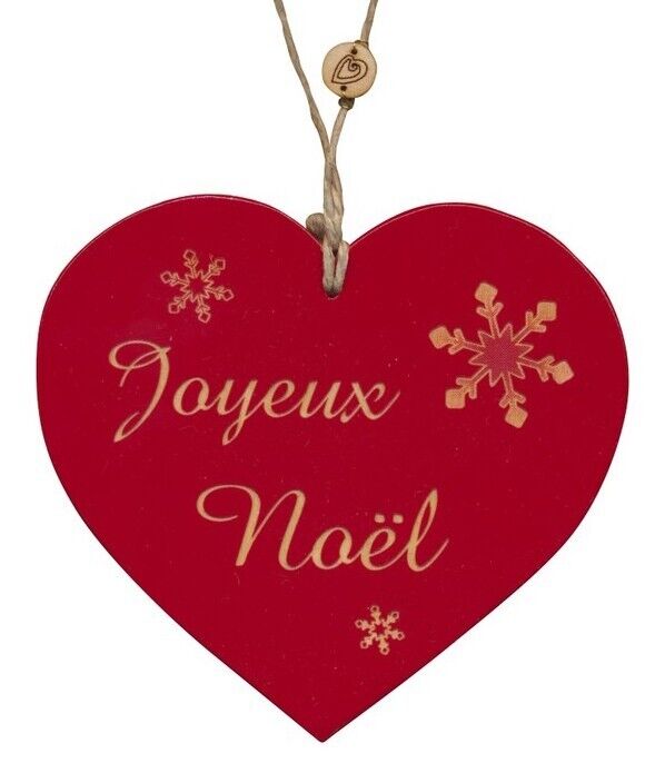 décoration de noël - coeur - flocons - joyeux Noël - fabrication française