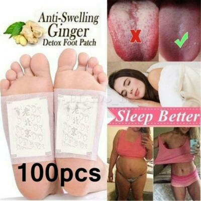 Ginger Foot Pads Detox Patch Detoxify Toxins Adhesive Keep Fit Slimming Pad 50x