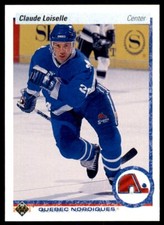 1990-91 Upper Deck Claude Loiselle Rookie . Quebec Nordiques #338