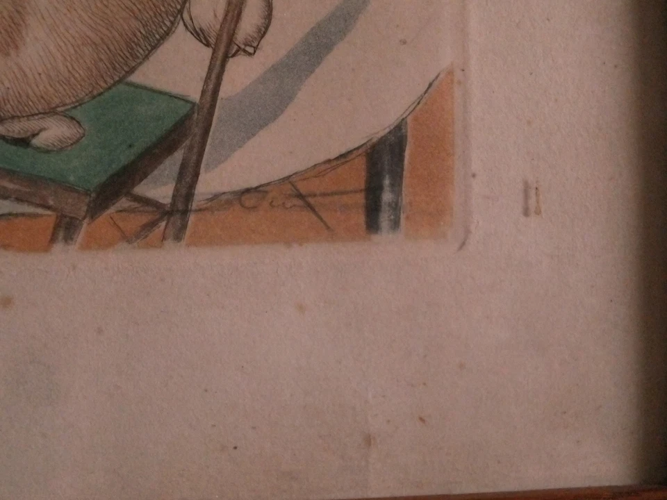 Le Bal Tabarin . Aquatinte d'Arthur KLEIN ( O'Klein ) 1893-1985 . Grand format - Photo 3/4