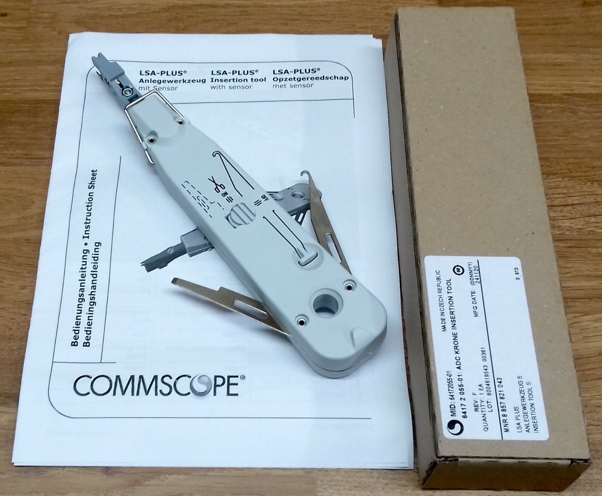 Herramienta IDC Con Sensor Herramienta Perforadora De Inserción Commscope Krone 2A LSA Plus IDC Con Sensor - ¡Genuina! Para Instalaciones Red