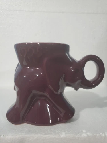 FRANKOMA: GOP MUG, 1995, elephant, PLUM, no names (not Inaugural year), VTG