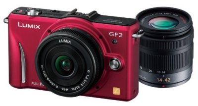 【C2348】 Panasonic DMC-GF2 /14-42 3.5-5.6 Panasonic GF2 12.1MP Zoom Lens 14-42mm/F3.5-5.6 Red DMC-GF2 W-R