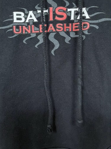 Sudadera con Capucha Vintage WWF WWE Grande/XL Gráfica BATISTA Desatada MUY RARA - Imagen 8 de 20