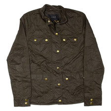 J Crew Wax Jacket Green Womens Xs