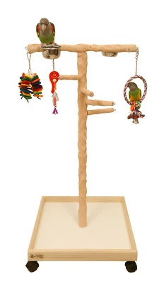 PARROT WIZARD Deluxe Medium NU Perch Parrot Climbing Tree - For Small to Medium Parrots