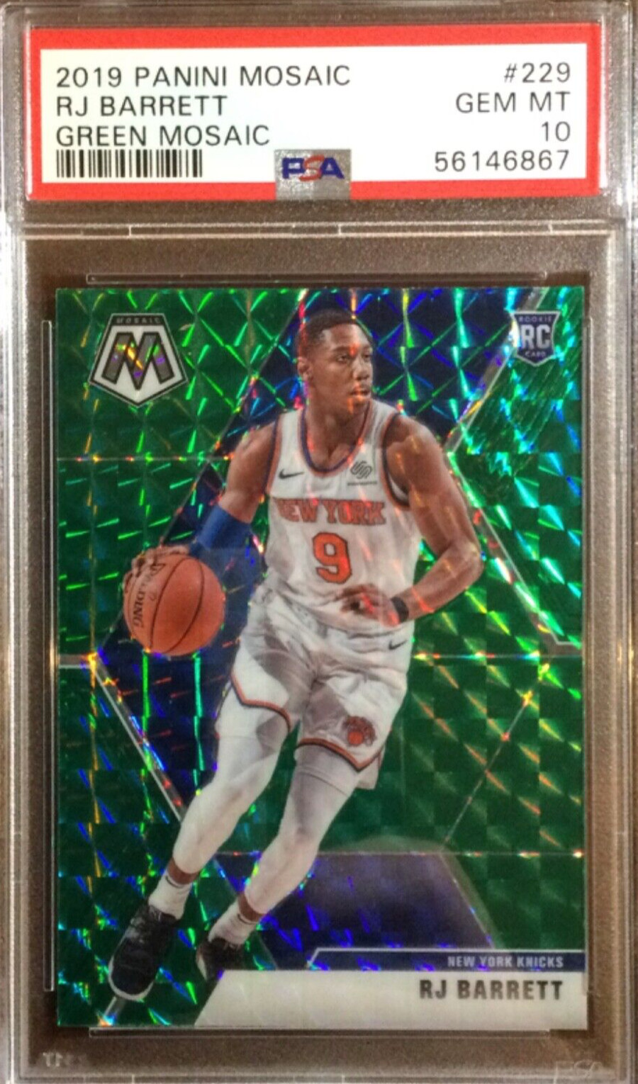 2019 Panini Mosaic — Green Mosaic — RJ Barrett — ROOKIE — 💎MINT PSA 10