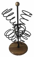 Portabotellas Spirit Wine Rack Cocina Metal Madera Base Mesa Decoración