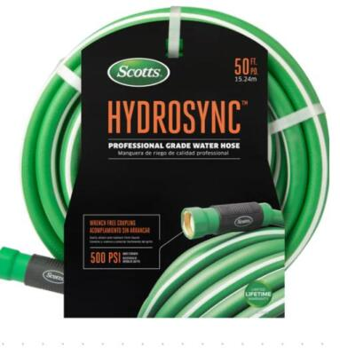 #ad Scotts Hydrosync Water Hose Professional Grade 50 FT 500 PSI 5 8 in SCT30690 $39.95