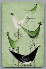 S) ONE Single Swap Playing Card Artistic King Of Spades Artistic Birds Vintage