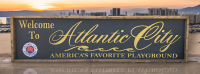 Rustic Style Atlantic City Welcome Wooden Sign Home Decor 9x36 | eBay