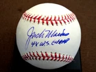 JACK MORRIS TIGER TWINS BLUE JAYS HOF SIGNED AUTO OML BASEBALL BOB FELLER MUSEUM