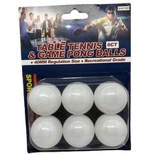 Table Tennis Game Ping Pong Balls 6 Count 40mm Regulation Size Recreational