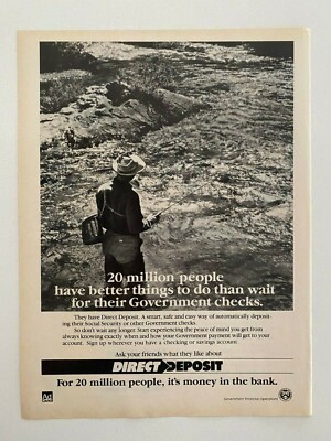 Government Financial Operations Direct Deposit 1985 Vintage Print Ad