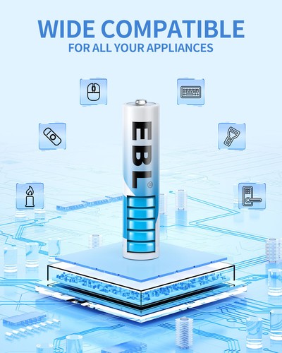 1.5V AAA Alkaline Batteries 24 Pack EBL Battery 10 Year Shelf Life Long Lasting - Picture 5 of 7