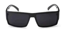 LOCS BLACK RECTANGLE FLAT TOP CHOLO GANGSTER SUNGLASSES DARK BIKER SHADES