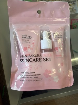 Japan Sakura Skin Care Set ~ Incl Serum, Essence Cream & Eye Cream ~Asian Beauty
