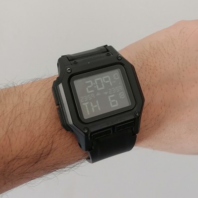Nixon The Regulus Khaki Digital A1180-001-00 water resistant alarm Men's Watch