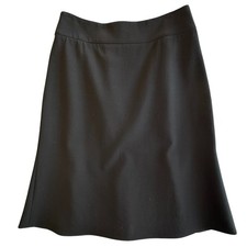 Giorgio Armani Black Wool A-Line Skirt Womens Size 8 Fully Lined Collezioni