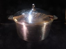 Farberware Vintage 12 Qt Stock Pot with Lid Stainless Steel Aluminum Clad NY USA