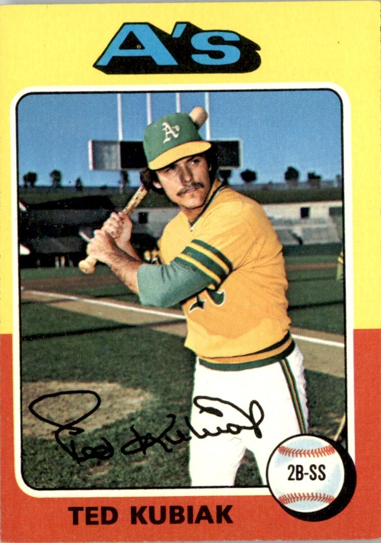1975 Topps Ted Kubiak Oakland Athletics #329