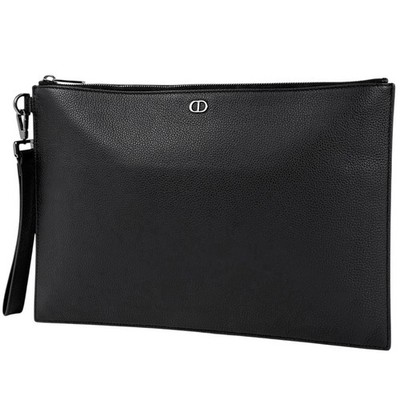 Dior 黒 レザークラッチバッグ Christian Dior Logo Second bag Clutch Bag Second bag leather Black