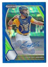 2021 PANINI PRIZM DRAFT PICKS RC AUTO BLUE CARTER JENSEN #16/99