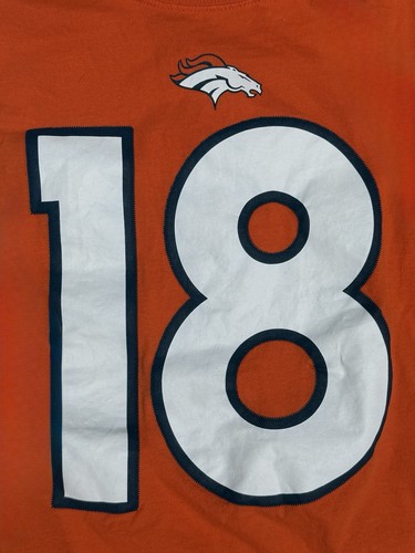Denver Broncos Tee-Shirt Woman’s Peyton Manning #18 NFL Nike Short Sleeve LARGE - Picture 2 of 6