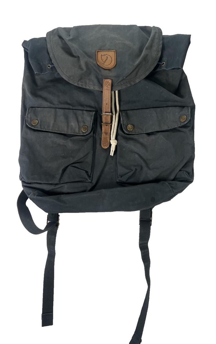 Fjällräven G-1000 Gray Canvas Hiking Backpack Buckle Closure Leather Logo Patch Fjallraven 27173 Kanken No. 2 Canvas Leather G-1000 Backpack  main image 2