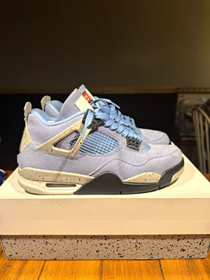 Jordan Air Jordan 4 Retro University Blue CT8527-400 Men's Suede Sneaker