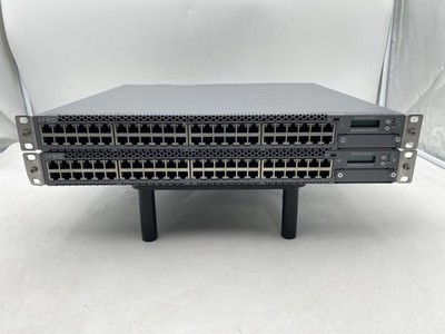 Lot of 2 Juniper Networks EX4300-48P PoE+ 48 Port Gigabit Ethernet Switch