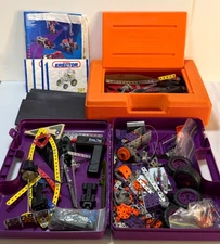 Meccano Erector Set Steel Tec Assorted Pieces Lot Instructions Harley Davidson