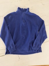 Polo Ralph Lauren Sweater Mens Large Navy Blue Knit Quarter 1/4 Zip Pullover