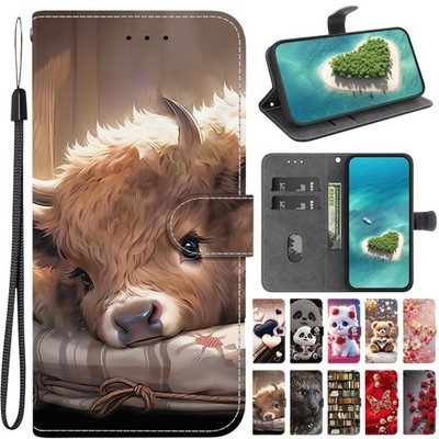 Hülle Muster Für Samsung A17 A37 A57 A16 A36 A56 A15 A54 A05S Brieftaschen Cover