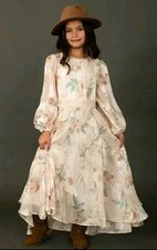Joyfolie Girl's Bela Maxi Dress in Cream Floral Size 12 NWT Wedding Dance