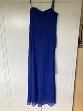 Cobalt Blue Chiffon One Shoulder evening/prom/bridesmaide dress