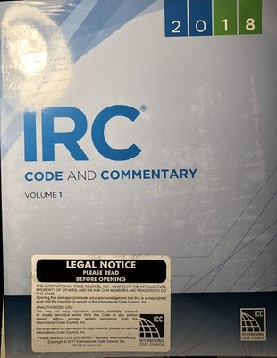 2018 IRC  Code and Commentary, Volume 1